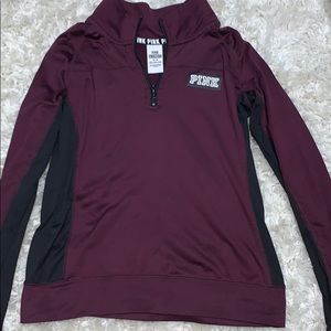 Pink Zip Up Long Sleeve Shirt